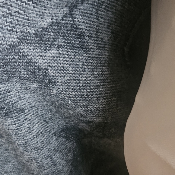 Frye Cardigan Grey Black Aztec Print Open Front Sweater Duster Pockets Sz L - Picture 6 of 8